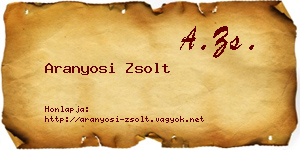 Aranyosi Zsolt névjegykártya